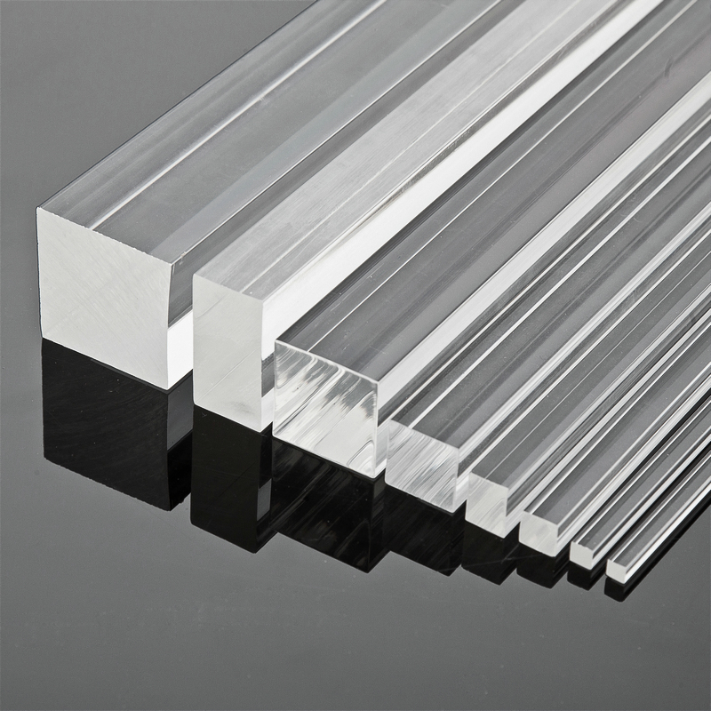 Custom  Rectangular 1-100mm PMMA Acrylic Square  Bar