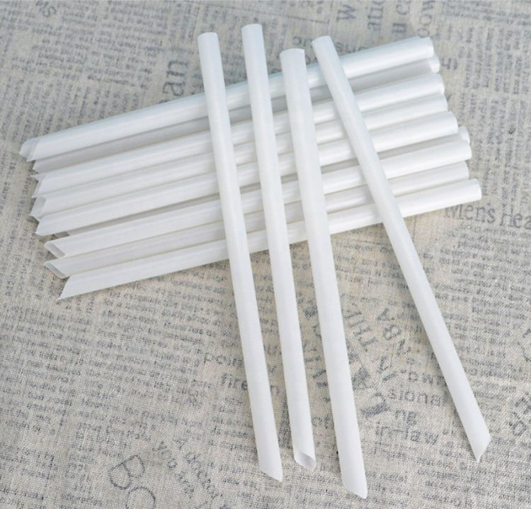 PLA Sharp Biodegradable Compostable Jumbo Bubble Tea Drinking Straw 12mm