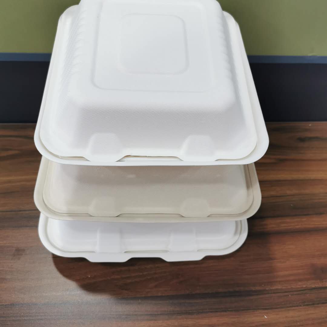 Biodegradable Container Disposable Pla Corns Tarch Clamshell Bento Lunch Box